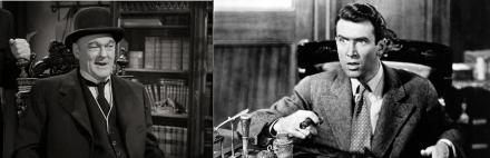 Portraits of Potter vs. George Bailey from It's a wonderful life